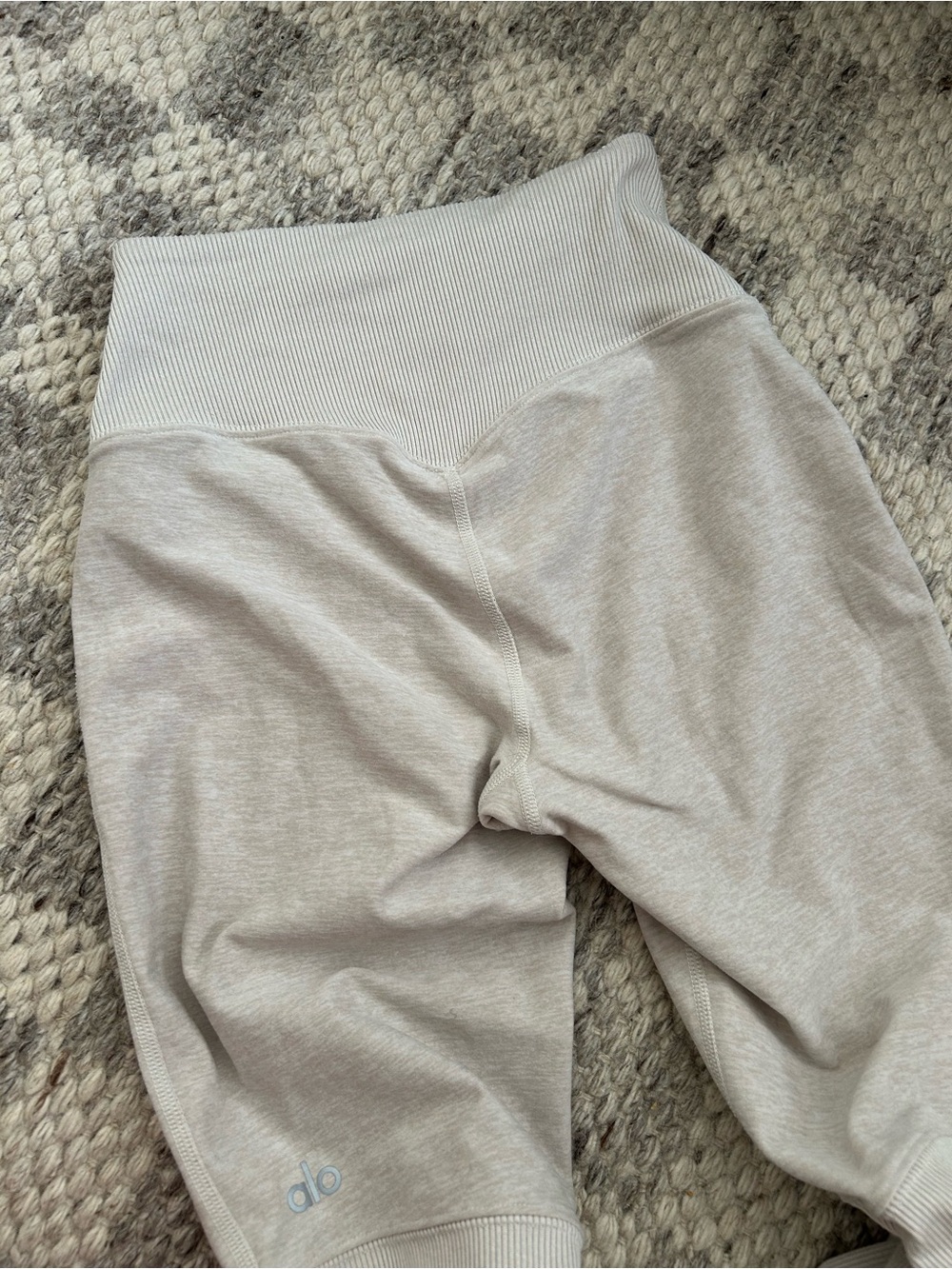 ALO Yoga Cream High-Waist Jogger Bottoms